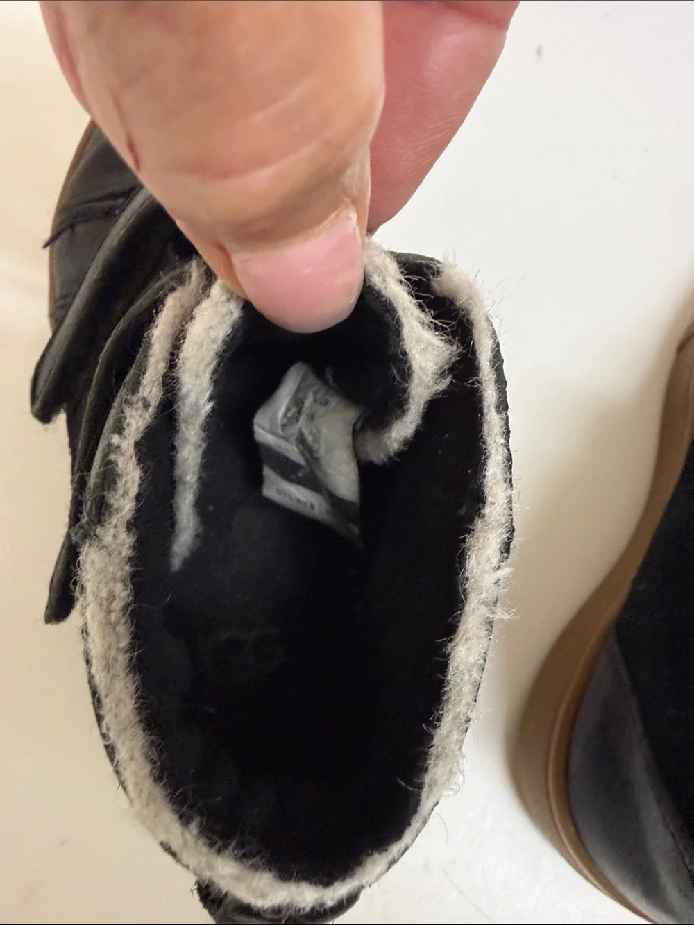 Ugh Kids Black High-Top Sneakers with Faux Fur Lining